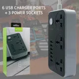 Bavin SC3604 6 USB Charging Hub with 3 Universal Power Socket
