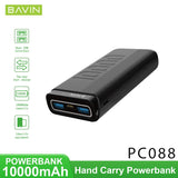 Bavin 10,000mAh 2.1A Dual 2 USB Port Powerbank with Dual Input for Android microUSB & iOS PC088