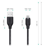 AUKEY CB-AM1 Impulse Braided AM 1.2m Nylon Braided USB-A to Micro-USB Cable for Samsung Realme Oppo