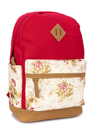 TechTrance Flower Canvas School Backpack Bag