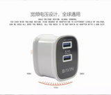 Bavin PC727 Dual USB Slot 2.4A Quick Charger Travel Adapter for iOS or Android