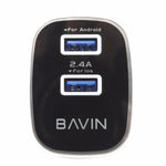 Bavin PC727 Dual USB Slot 2.4A Quick Charger Travel Adapter for iOS or Android