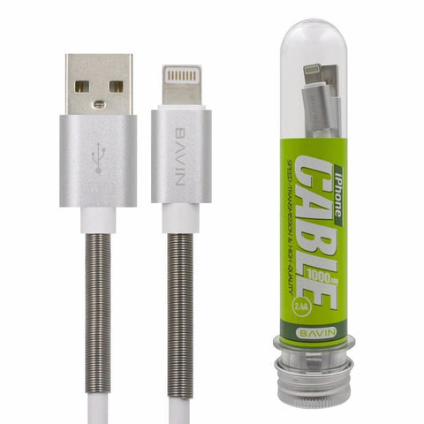 Bavin Spring Data & Charging Cable for Android, iPhone or iPad microUSB Type-C Lightning CB037