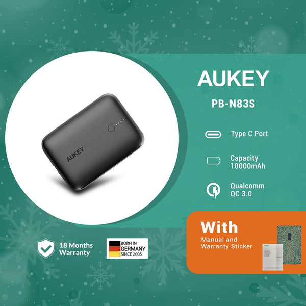 AUKEY PB-N83s Basix Mini 20W 10000 mAh Ultra Compact Power Bank